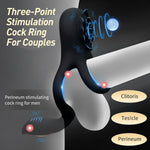 Vibrating Cock Ring for Couples, 9 Modes, APP Control, Clitoral & Perineum Stimulator