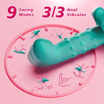 Thrusting & Vibrating Rabbit Vibrator – G Spot, Clit & Anal Stimulation, LCD Display
