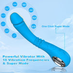 G-Spot Vibrator Dildo with 10 Vibration Modes & Clitoral Stimulator for Women