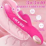 Rabbit Thrusting Dildo with 3 Thrusting, 10 Vibration & 3 Wiggling Modes for Women