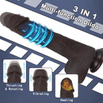 8.9” Thrusting Dildo with App Control, 9 Vibration & 3 Thrusting Modes, Suction Cup