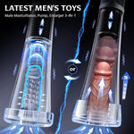 APP-Controlled Penis Pump with Vibration & Suction, 2 Sleeves for Men