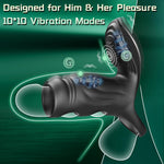 Vibrating Penis Sleeve with Clitoral & G-Spot Stimulator – APP-Controlled Couples Toy