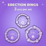 3 Pcs Silicone Ring Set for Men – Stretchable Performance Support Rings, Multi-Size, Transparent