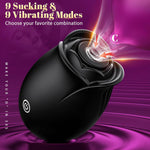 APP-Controlled Rose Vibrator with 9 Suction & Vibration Modes for Clitoral Pleasure