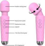 Rechargeable G-Spot & Clitoral Vibrator – Waterproof Wand Massager for Women