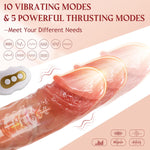 Realistic Thrusting Dildo Vibrator with 10 Vibration & 5 Thrust Modes, APP Control