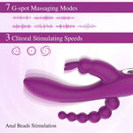 3-in-1 G-Spot Rabbit & Anal Vibrator – 7-Mode Waterproof Silicone Massager