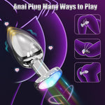 Vibrating Butt Plug with Flashing Light Base – Small Anal Plug for Men & Couples