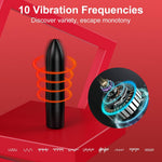 Rechargeable Mini Bullet Vibrator – 10 Modes for Clitoral & G-Spot, Waterproof & Discreet