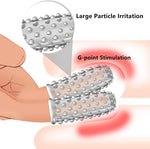 2PC Soft Silicone Finger Sleeves – G-Spot & Clitoral Stimulator for Couples