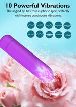 Waterproof Mini Bullet Vibrator – 10 Modes, Silicone Rechargeable Clit & G-Spot Massager