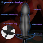 Silicone Inflatable Anal Plug with Pump & Quick Release Valve for Beginners