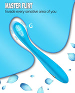 Rechargeable G-Spot & Clitoral Vibrator – 10 Modes, Waterproof Massager (Blue)