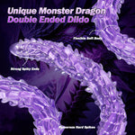 23.2'' Double-Ended Flexible Dildo – Clear Purple Monster Toy for Dual Pleasure