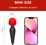 Compact Bullet Vibrator - Waterproof Mini Massager with 10 Modes & 8 Speeds (Red)