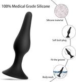 5PCS Silicone Anal Plug Set for Beginners, Men & Women - Adult Sex Toys (Black)