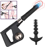 Handheld Sex Machine with Vibrator, Dildo, Anal Plugs, Thrust Modes for All