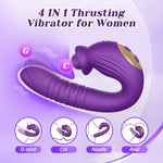 4-in-1 Thrusting G Spot Vibrator – Clitoral Stimulator with 10 Modes for Pleasure