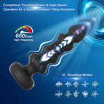 Thrusting Vibrating Prostate Massager – Remote Control Anal Plug with 10 Modes