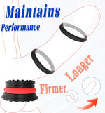 Penis Ring Set for Men, 8 Sizes, Silicone Cock & Ball Stretcher for Erection Aid