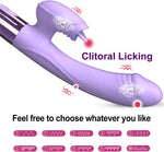G-Spot Rabbit Vibrator – Heated, 10 Licking & Vibration Modes, Rechargeable Dildo