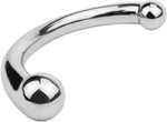 G-Spot Stimulating Dual-Ended Metal Wand, Curved Fetish Plug for Couples