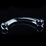 Clear Double-Ended Glass Dildo – Smooth Crystal Anal Plug & Prostate Massager, 7.3"
