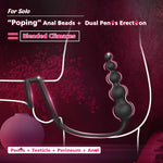 Vibrating Anal Beads with Cock Ring – Remote Control Prostate Massager for Men