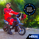 Blue 24V Electric Dirt Bike, Ride On Toy Motorcycle For Kids And Teens
