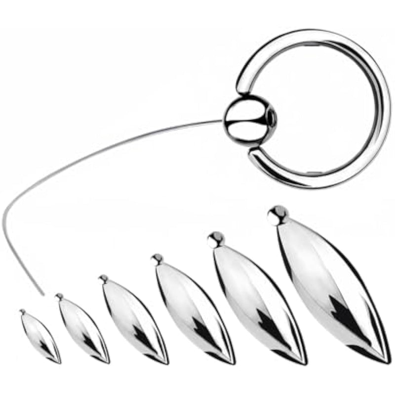 Male Prostate Toy, Stainless Anal Prostate Massage Stimulate Massager Balls Nylon Thread Pull Ring Anal Prostate Massager Vagina Anal Plug Trainer Sex Toys for Adult Women,Men and Couples. (L)