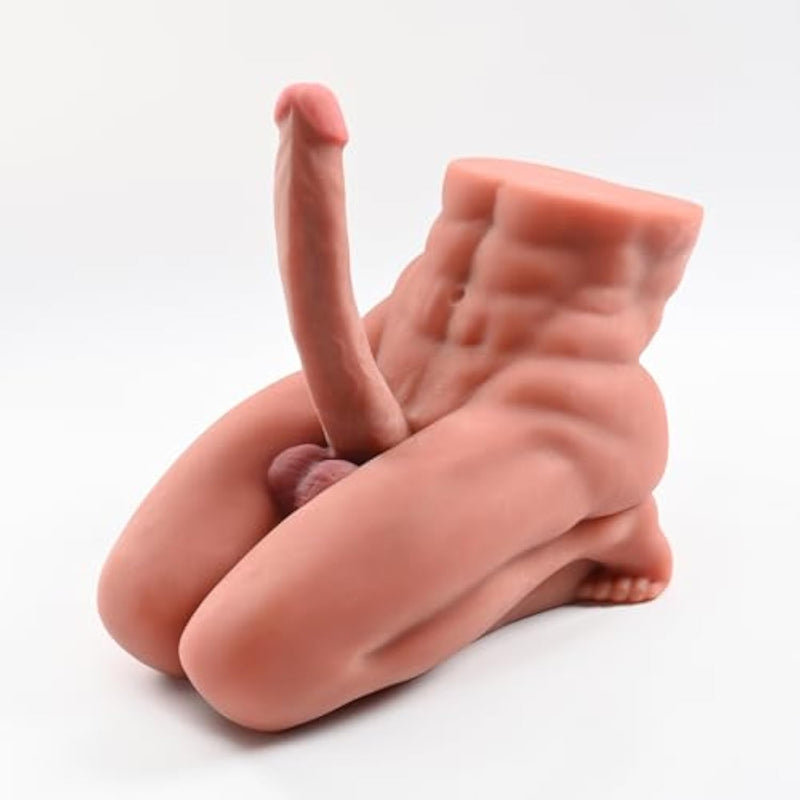 14Lb Sex Love Doll With 8.26In Flexible Huge Dildo For Women, Lifelike 3D Muscular Male Torso Sex Dolls With Tight Anal For Male, Big Dildos Sex Toy For Women/Man Threesome Couple Sex Fun