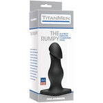 Doc Johnson Titanmen - The Rumpy - 6.5 Inch Durable Anal Plug with 6.9 Inch Girth and Phallic Tip - Flared Safety Base - Matte Finish - Butt Plug - Black