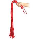 Spanking Flogger For Adults, 31.5Inch Faux Leather Whips For Bdsm Sex Play, Red