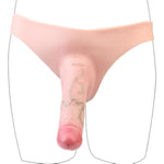 Universal Size Lifelike Realistic Design Curvy Shape Dildo Panties Wearable Dildo Strap On For Men Couple With Hollow Sleeve Inside Soft Flexible Waterproof