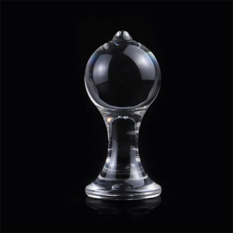 Big Ball Transparent Crystal Anal Butt Plugs Stimulation Masturbation Ball Trainer Couple Flirt Adult Anal Sex Toys(M)