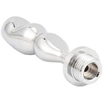 Clean Shower Head Metal Anal Irrigator Stainless Steel Anal Plug Enema Cleansing Adult Sex Toy