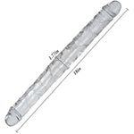 Double Dildo Adult Sex Toys, 18 Inch Long And Thick Realistic Dildo With Lifelike Glans And Vein Texture, G-Spot Prostate Massage Anal Vaginal Double Penetration, Couple Sex Toys For Male Female