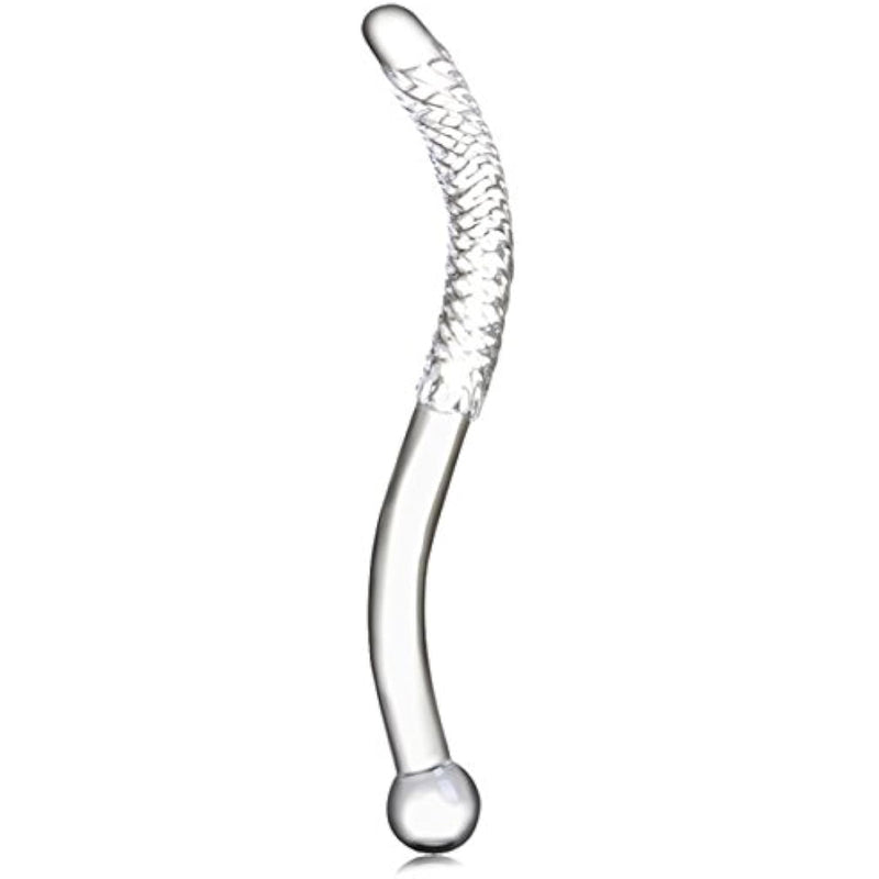 Crystal Glass Pleasure Wand Dildo Penis - Store - Smooth Glider Curved Glass,Clear