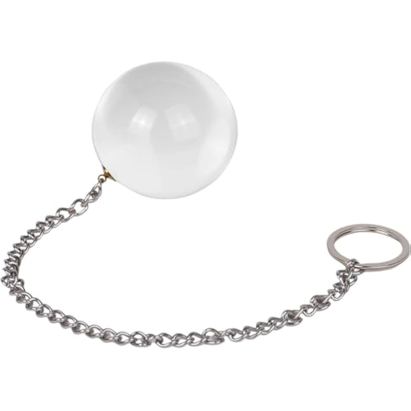 Glass Anal Beads Anal Ball Plugs, Crystal Anal Butt Plug With Metal Safety Chain Anus Dilator Anal Sex Toys Clear Anal Training Expander Dildo Anus Bead Massage Masturbation For Men Women (M)