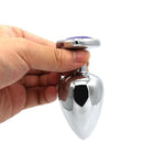 Butt Plugs Metal Anal Sex Toy, Deep Blue Gem Adult Sex Toy (Large)
