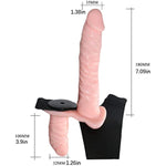 Strap-On Double Sided Vibrating Dildo Wearable Vibration Harness Dildos Remote Control Adult Sex Toys Purple