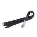 28" Glass Flogger Adult Sex Toy | Premium Bdsm Whip For Couples | Sexy Black Bull Whip | Spanking Paddle Riding Crop