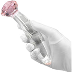 7.08 Inch Glass Anal Butt Plug Dildo G-Spot Masturbating Massage Adult Games Sex Toys, Elegant Flower-Shaped Anal Plug Thick Glass Masturbators For Beginners And Advanced Players