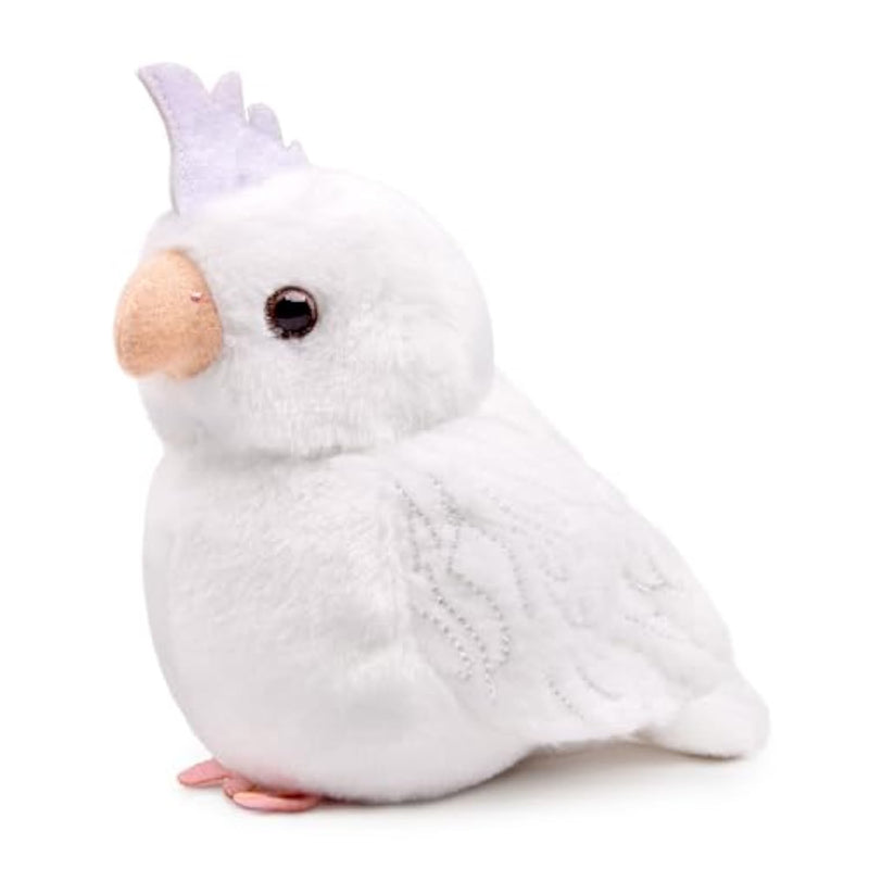White Cockatiel Plush Toy - Cute White Cockatiel Stuffed Animals Keychain Toy 5Inch, Soft Plush Toy Bird Keyring Pendant Dolls, Gift For Backpack Handbag Charms