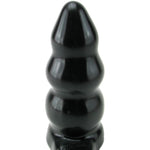 Doc Johnson Triple Ripple Butt Plug - Large - 5.6 in. Long and 2.3 in. Wide - Gradually Widens - Sturdy Flared Base - Anal Toy - Black