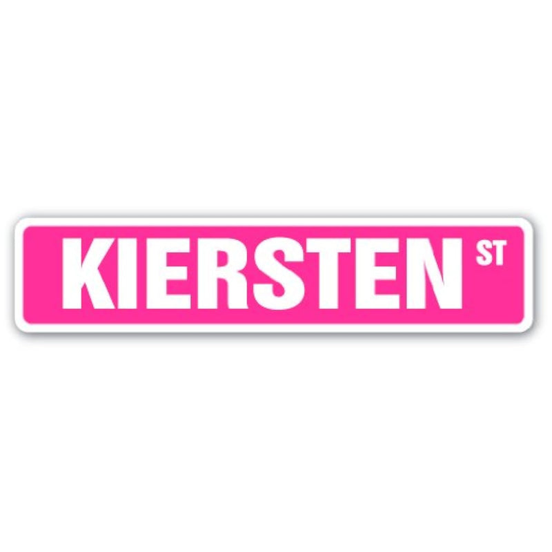Kiersten Street Sign Childrens Name Room Sign | Indoor/Outdoor |  24" Wide Pla