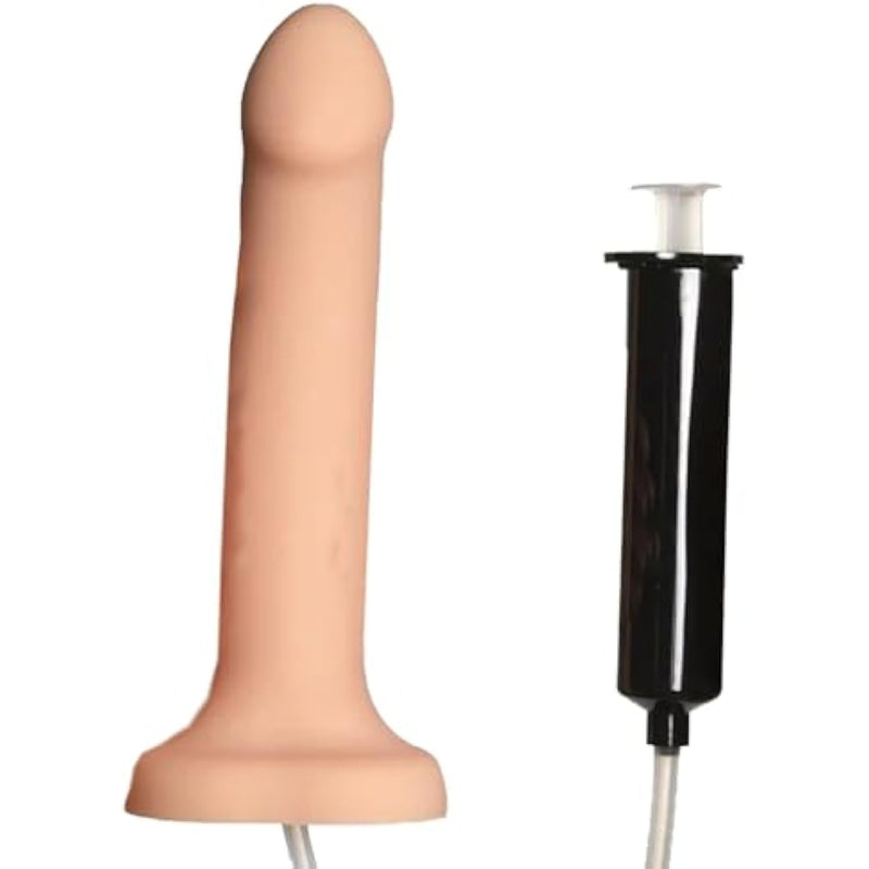 Cum Dildo - 30Ml Syringe, G&P Spot Stimulation, Ergonomic Design, Ultra-Soft & Flexible Silicone, 100% Waterproof, Easy To Clean - Premium Sex Toys For Strap On Use