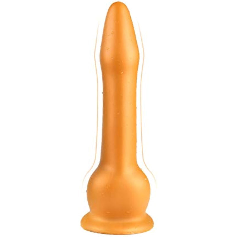 Super Long Liquid Silicone Butt Plug With Strong Suction Cup Waterproof Anal Plugs Prostate Massage Stimulation Anal Trainer Kit For Beginner Advanced Players (M)