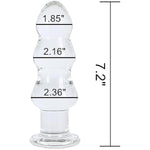 Pagoda Large Glass Anal Plug Crystal Butt Plug Wand Anal Trainer Anus Expander Sex Toy (Large)